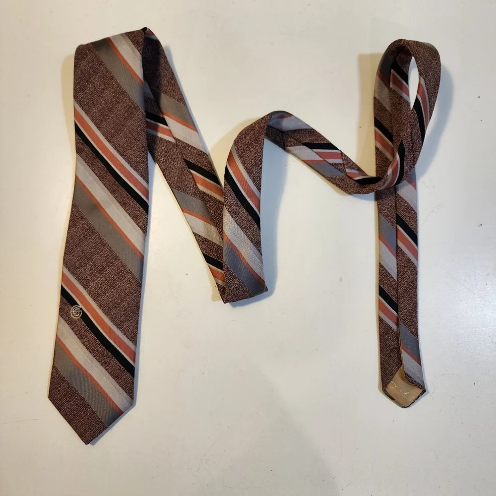 Giorgio Saint' Angelo Striped Brown and Gray Tie